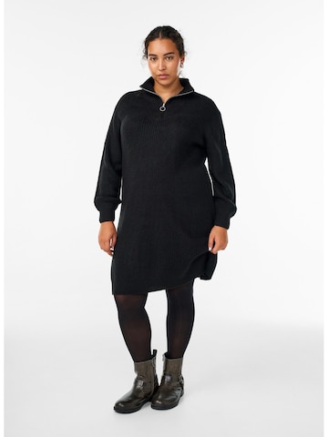 Zizzi - Vestido de malha 'Fllora' em preto