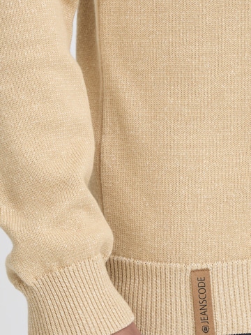INDICODE JEANS Gebreid vest 'Andy' in Bruin