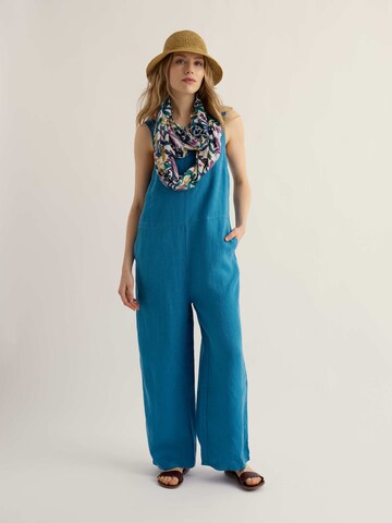 Wide leg Tuta jumpsuit 'Salt Air' di Seasalt Cornwall in verde