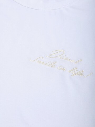 T-Shirt 'T-WASH-SMILE' DIESEL en blanc