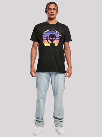T-Shirt 'Alien Peace Sunset' F4NT4STIC en noir