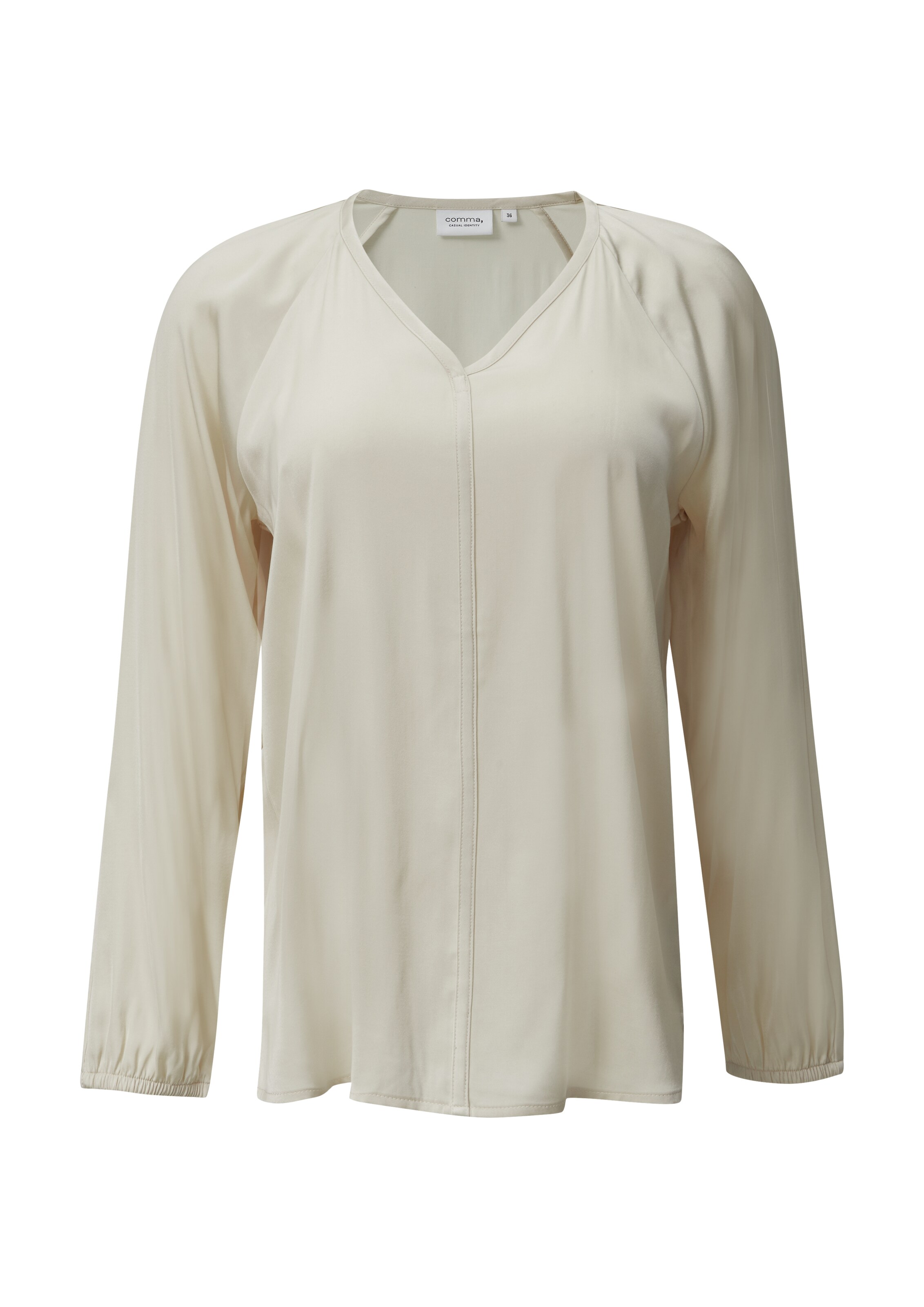 Camicia da donna di comma casual identity in beige: frontale