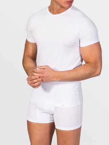 zd ZERO DEFECTS Undershirt 'Crew-neck T-shirt Egiptian cotton' in White: front