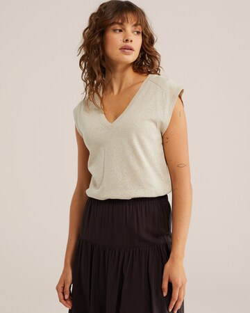 WE Fashion Топ в бежово: отпред