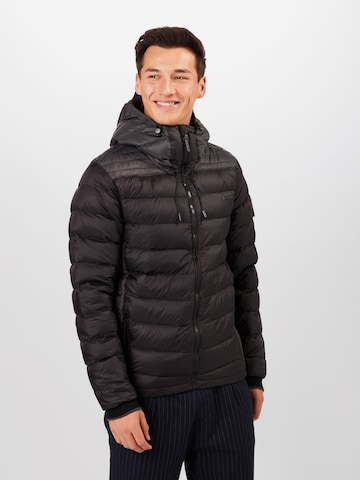 BRAVE SOUL Regular fit Winter jacket 'Averest' in Black: front