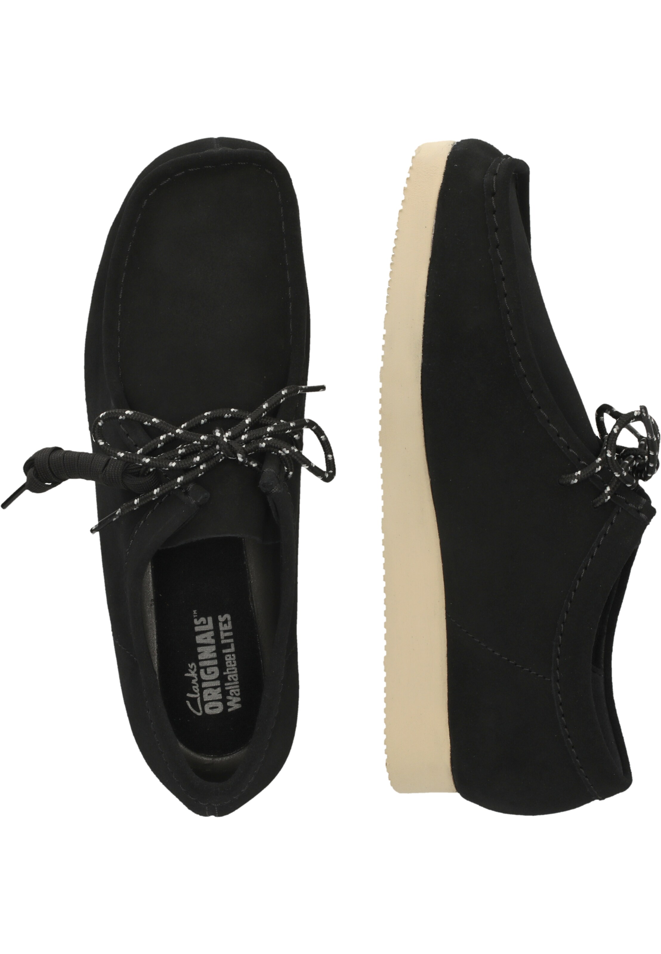 CLARKS Mokassin 'Wallabee Lite' in Schwarz