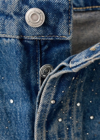 MANGO Wide Leg Jeans 'Caribe' in Blau