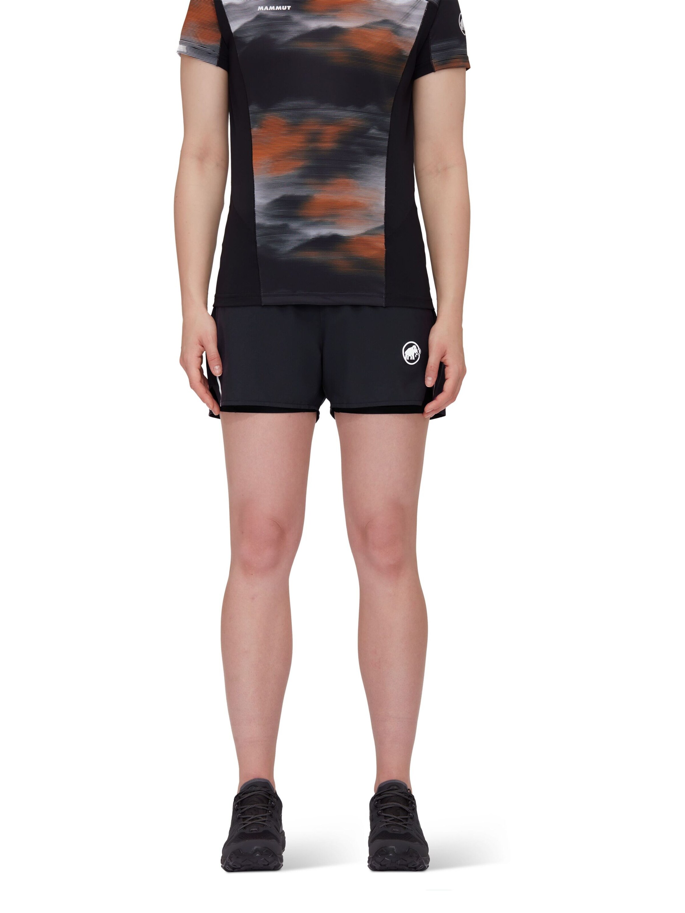 MAMMUT Regular Sporthose 'Aenergy TR 2in1' in Schwarz: Vorderseite