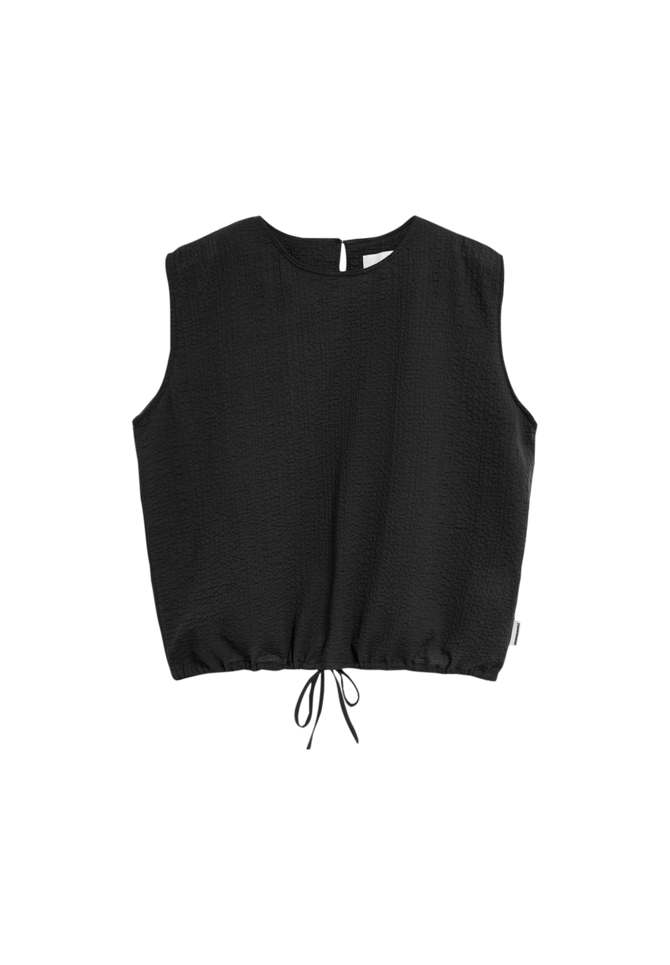 ARMEDANGELS Bluse 'NERAA CRINKLE' in Schwarz: Vorderseite