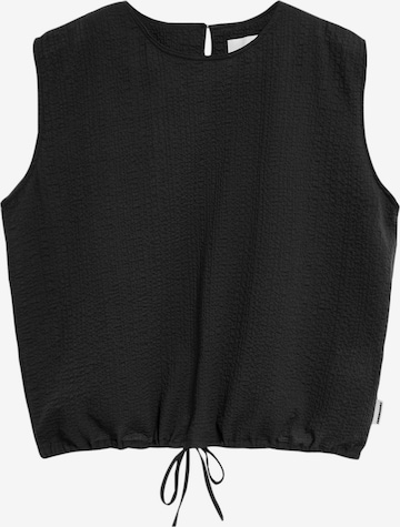 ARMEDANGELS Blouse 'NERAA CRINKLE' in Black: front