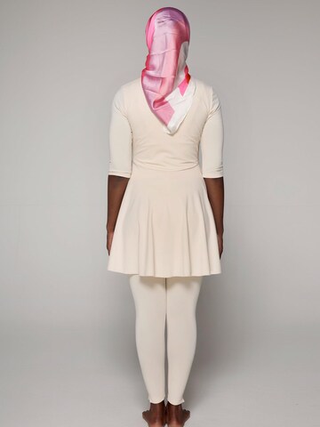 SIYA Swimwear High neck Badeanzug 'East – Burkini/Modest' in Beige