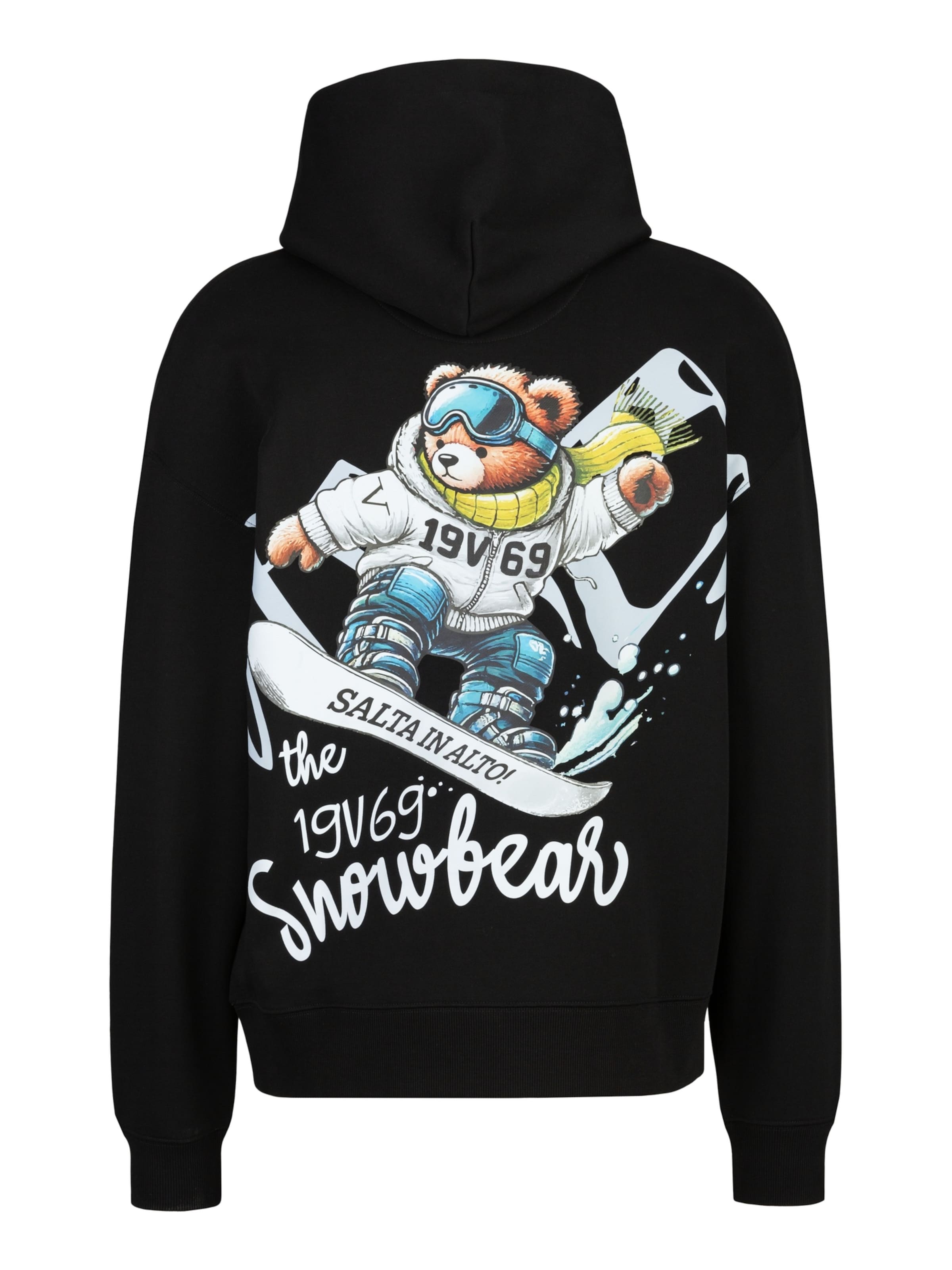 19V69 ITALIA Μπλούζα φούτερ 'Quentino' σε μαύρο