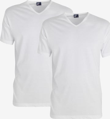 Maillot de corps 'VERMONT Stretch V-Neck' alan red en blanc : devant