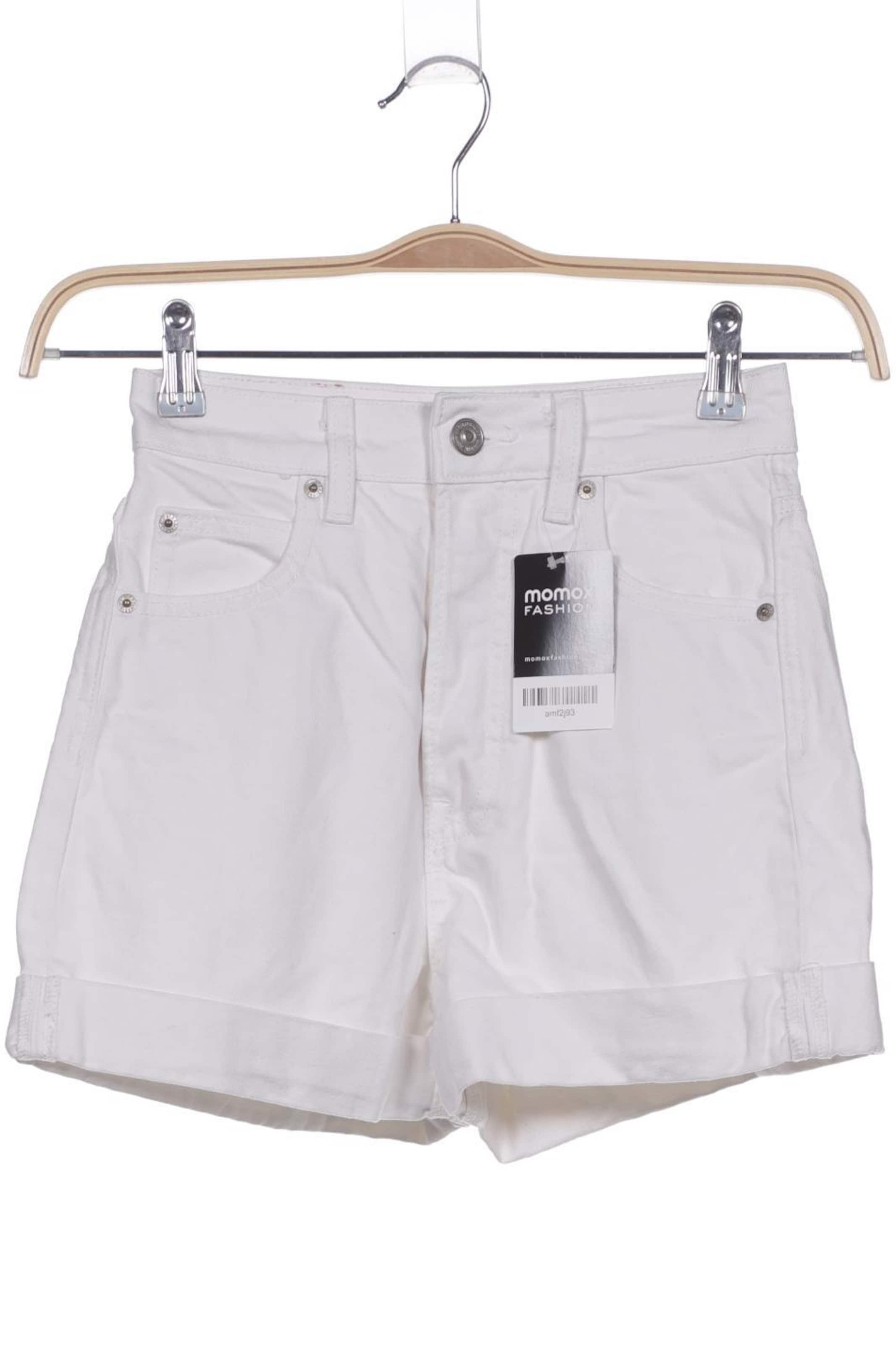 Stradivarius Shorts XXS in Weiß: Vorderseite