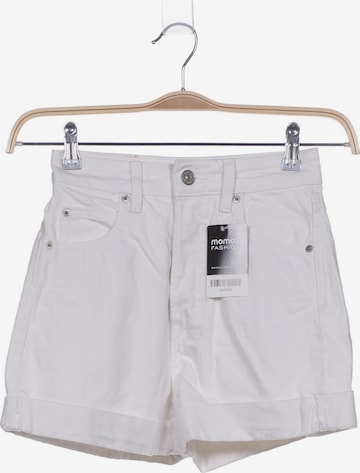 Stradivarius Shorts XXS in Weiß: Vorderseite