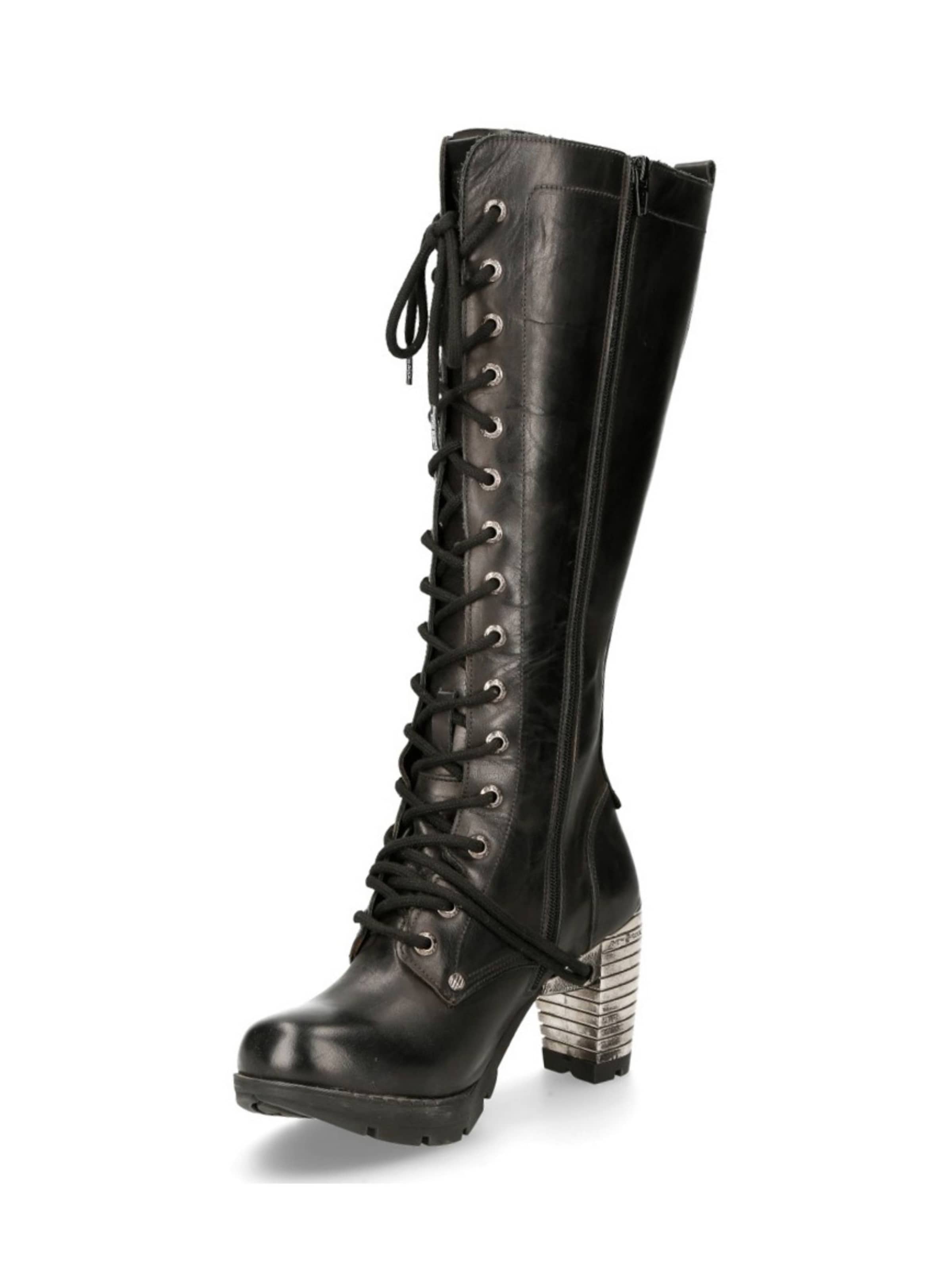 New Rock - Botas con cordones 'M-TR005-S1' en negro: frente