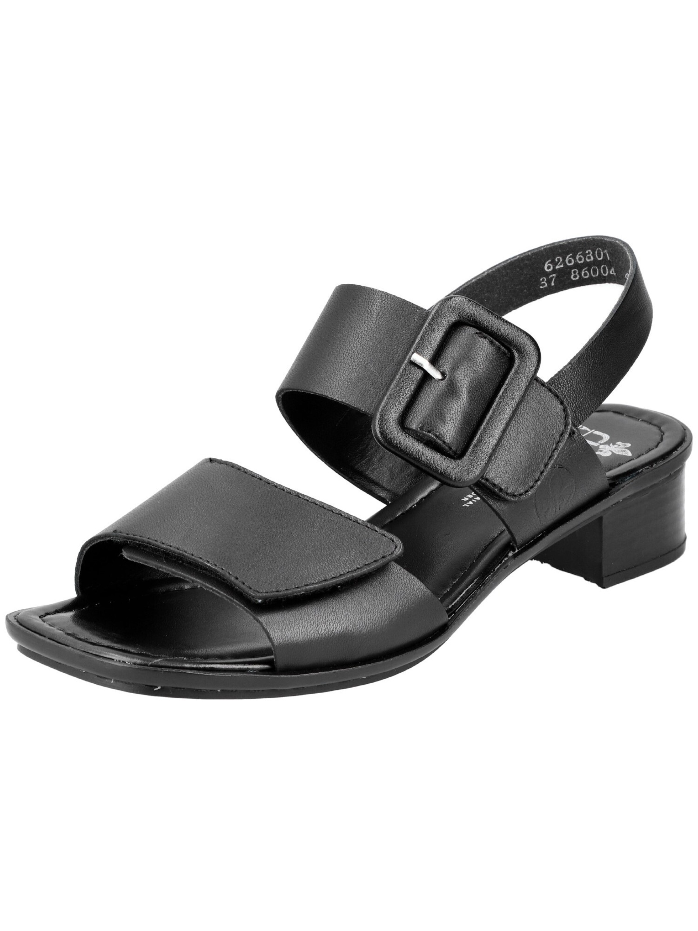 Rieker Sandals in Black: front