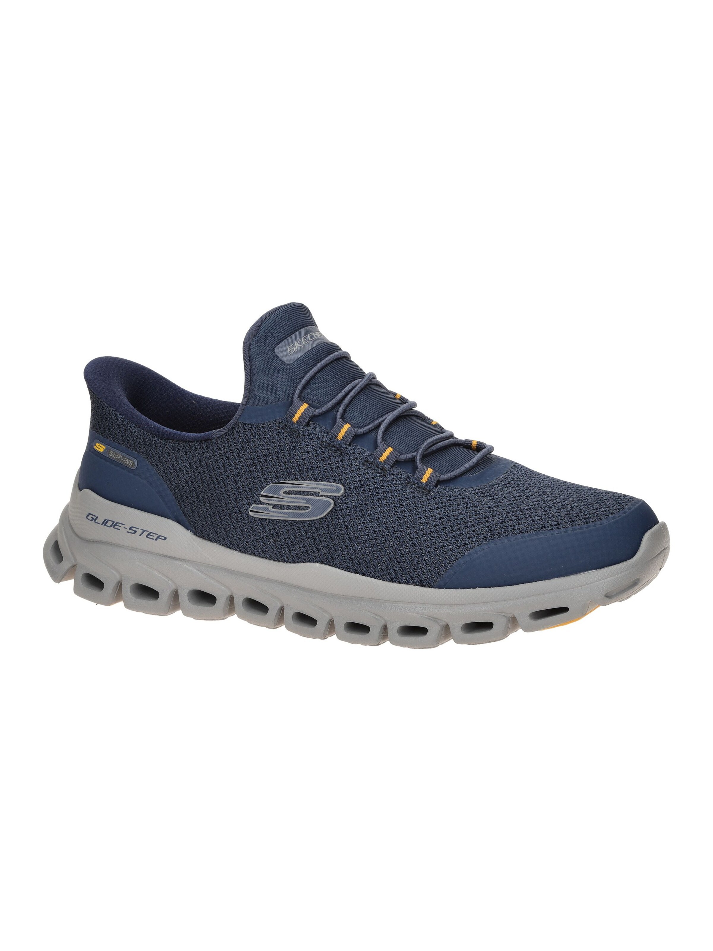 SKECHERS Sneakers 'Skechers Glide Step Slipper Schuhe blau Herren SLIP-INS 233017' in Blue: front