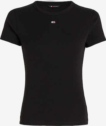 Tricou de la Tommy Jeans pe negru: față