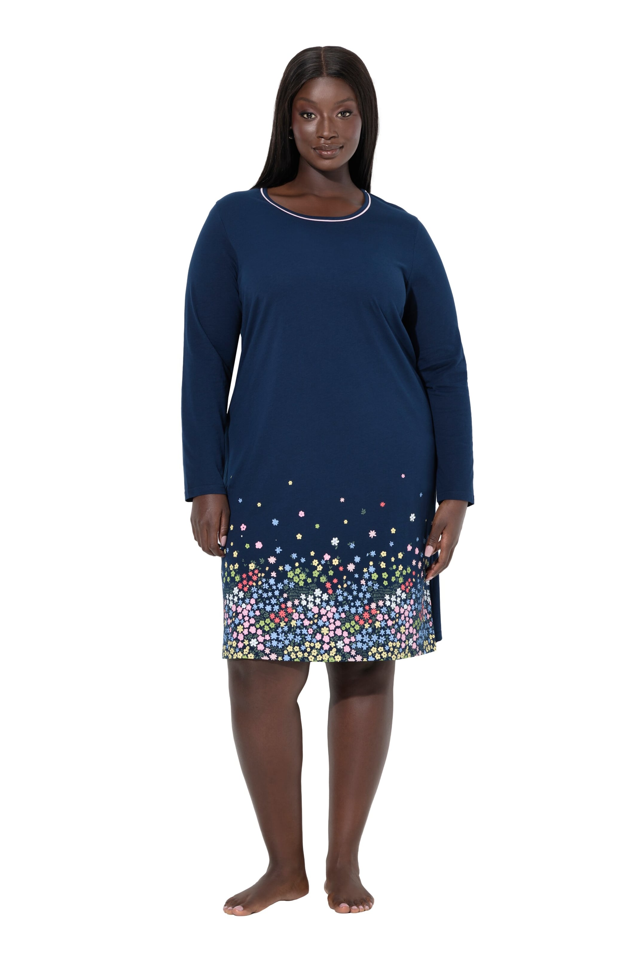 Ulla Popken Nightgown in Blue: front