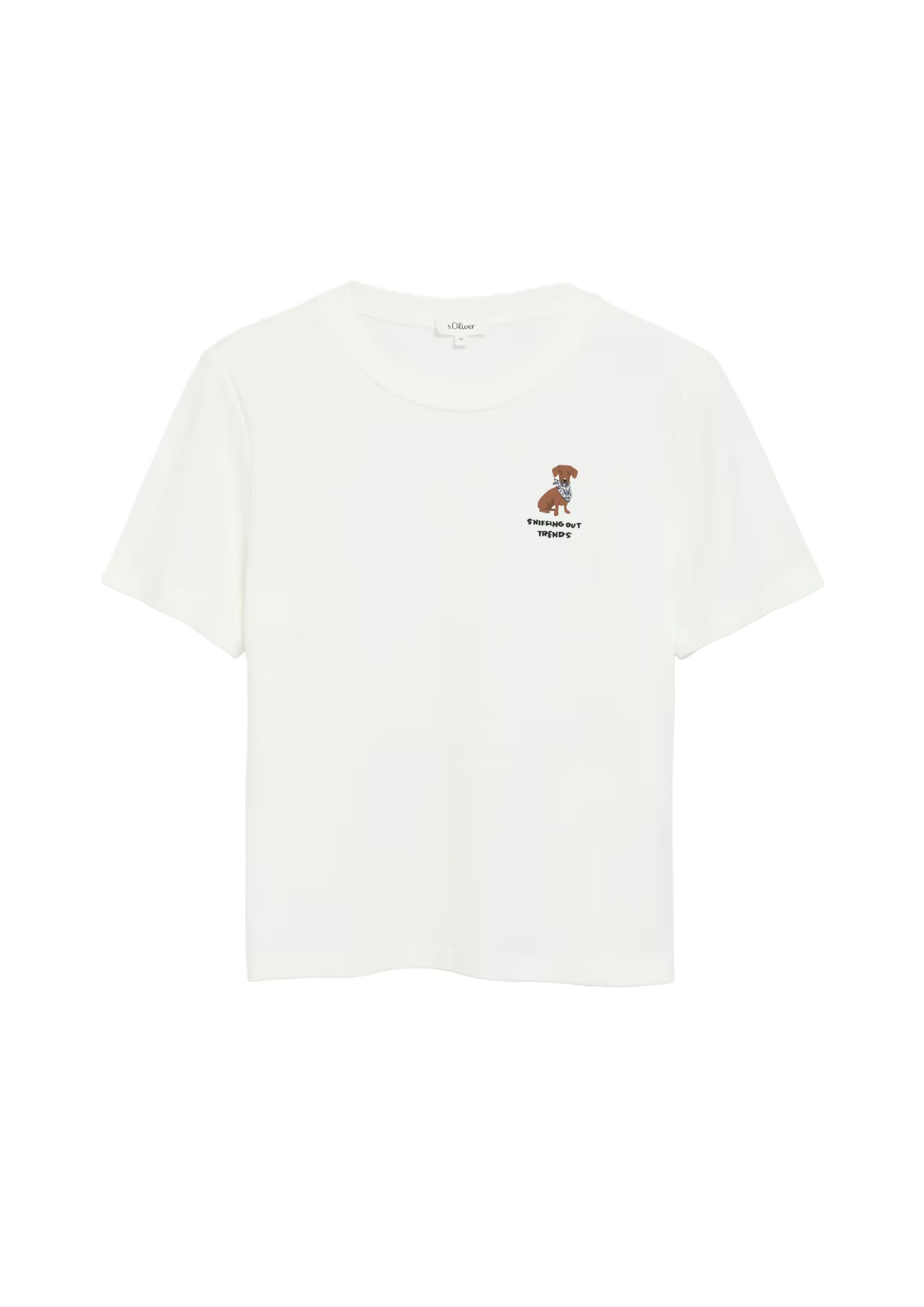 s.Oliver T-Shirt in Beige: Vorderseite