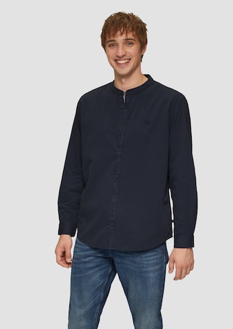 QS Regular fit Button Up Shirt in Blue: front