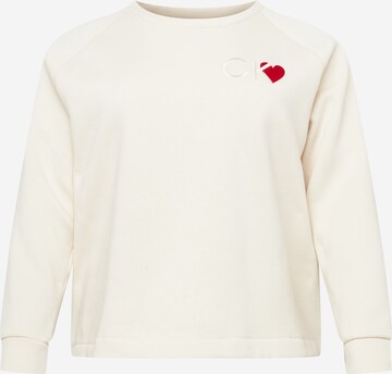 Calvin Klein Curve Sweatshirt in Beige: voorkant