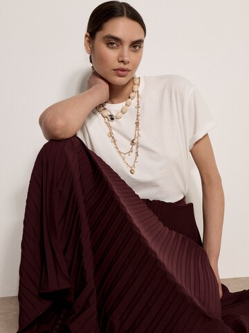 Apricot Skirt ' Langer Rock aus Satin ' in Purple