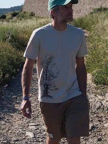 T-Shirt 'Organic Fairwear Pine Tree' Life-Tree en beige