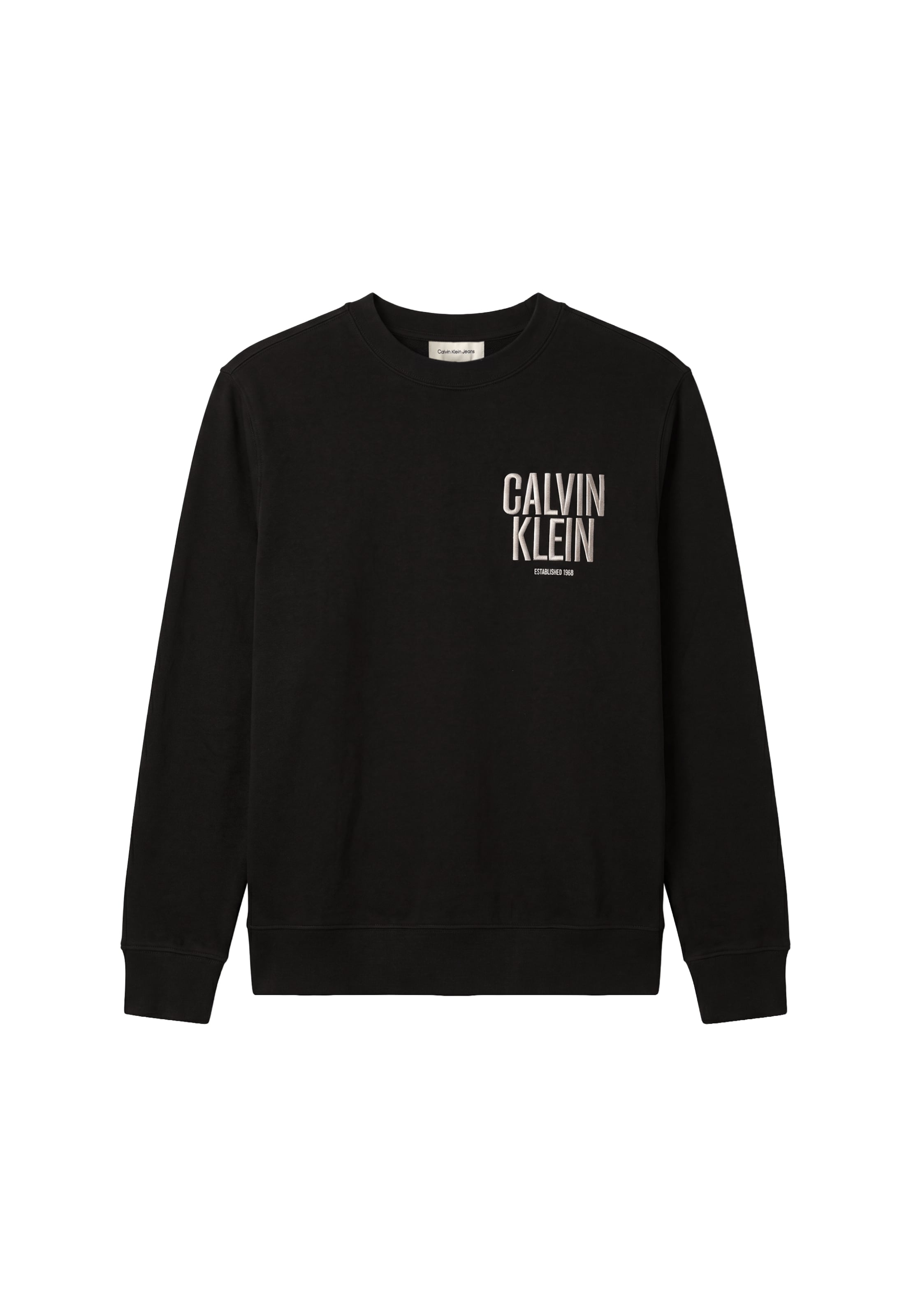 Calvin Klein JeansSweater majica - crna boja: prednji dio