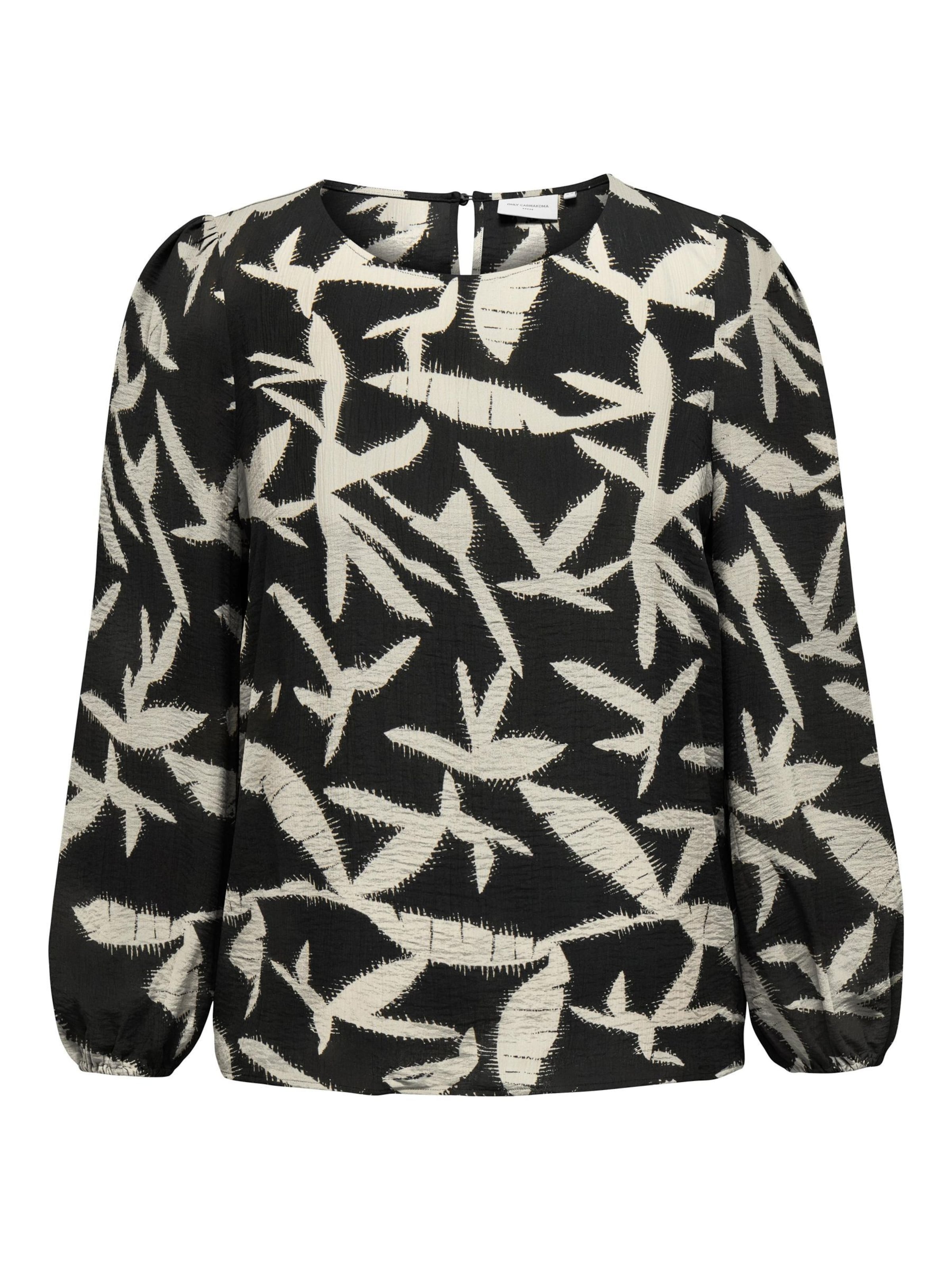ONLY Carmakoma Blouse in Zwart: voorkant
