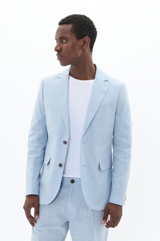 Matinique Regular fit Colbert 'George' in Blauw: voorkant