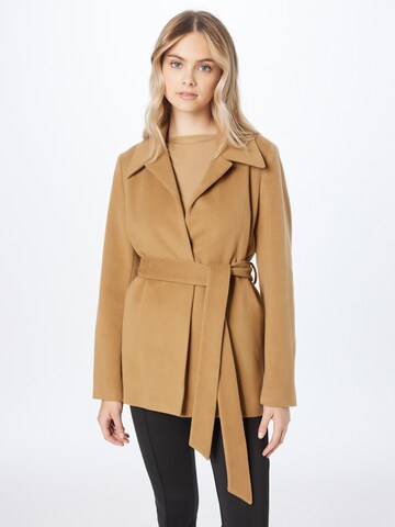 Calvin Klein Between-Seasons Coat in Brown: front