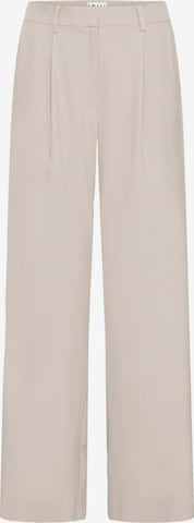 ICHI Pleated Pants 'IHFAVA' in Grey: front
