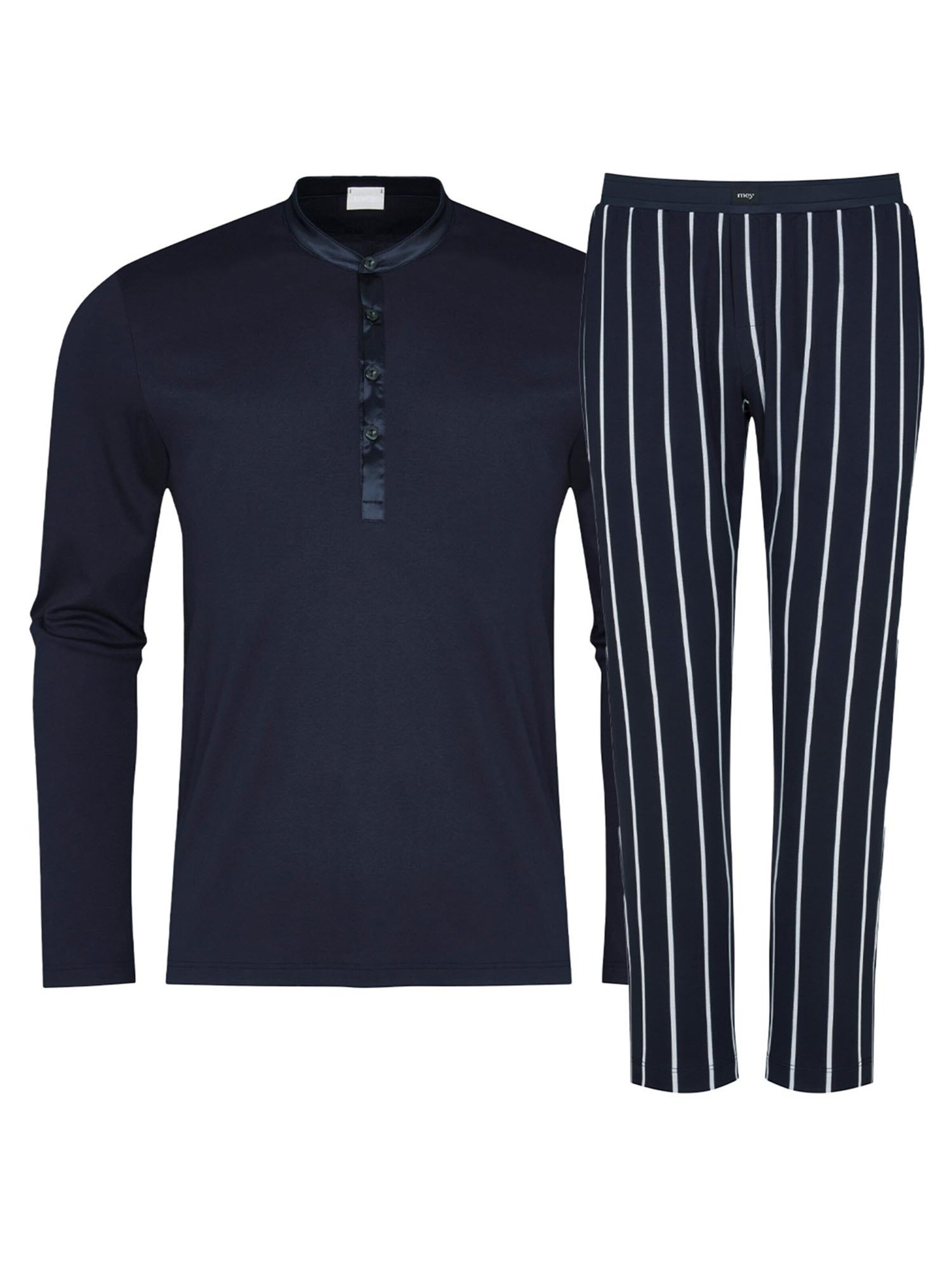 Mey Pyjama lang 'Valsted'‌‌‌‌ in Blau: Vorderseite