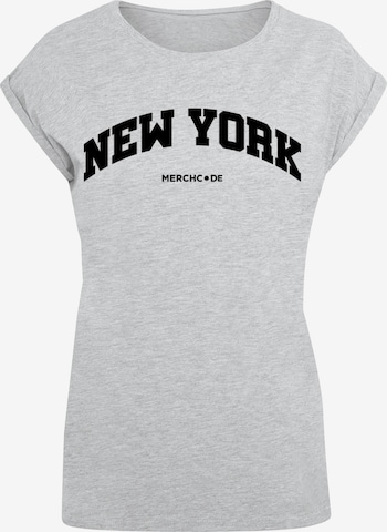 Merchcode T-Shirt 'New York' in Grau: predná strana