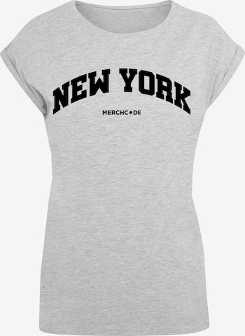 Merchcode Shirt 'New York' in Grijs: voorkant