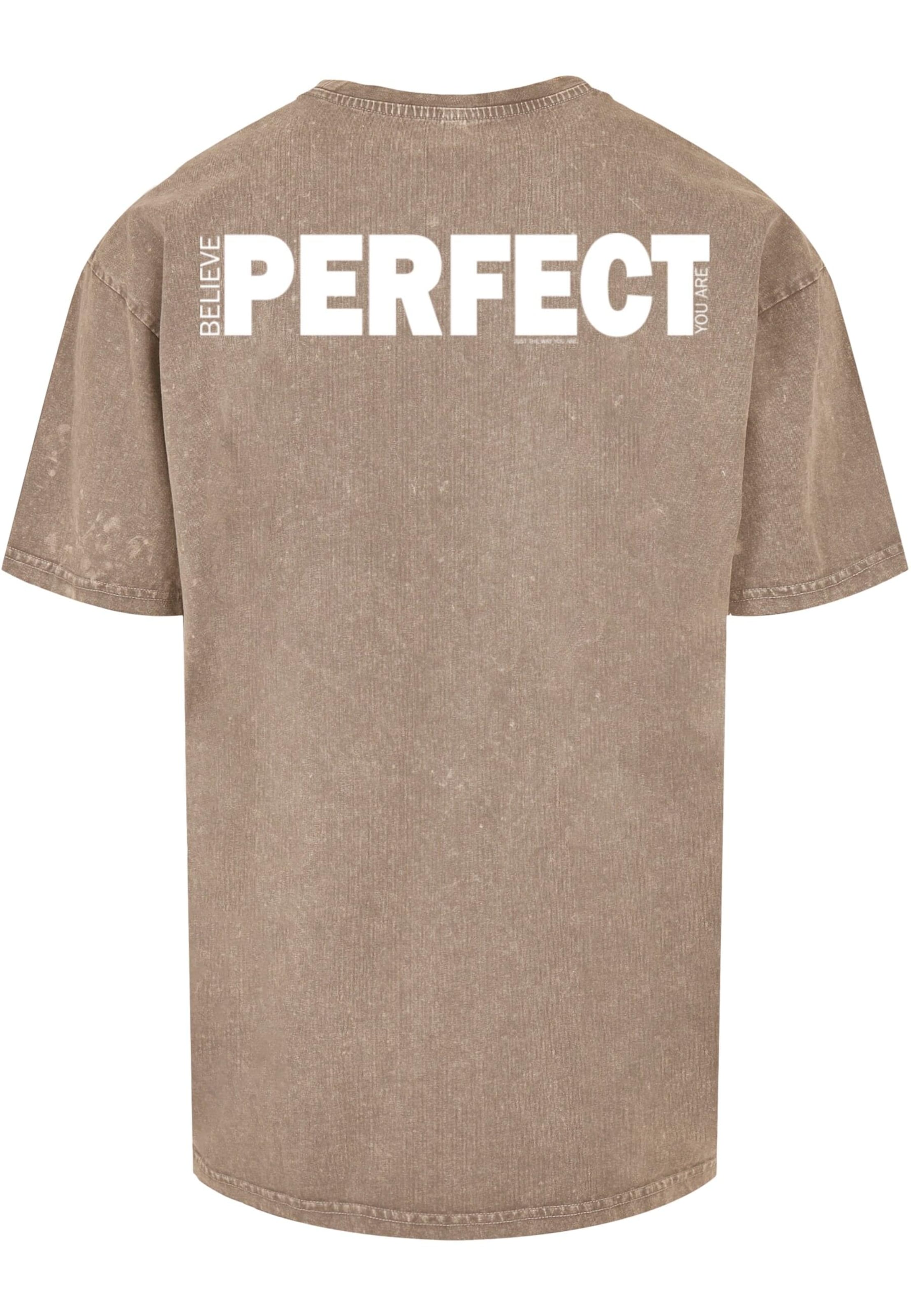 Merchcode Μπλουζάκι 'Believe Front' σε καφέ