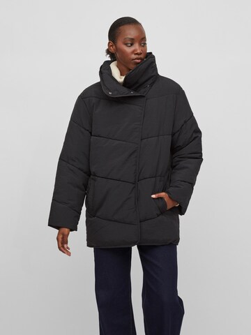 VILA Winter Jacket 'LOUISA' in Black: front