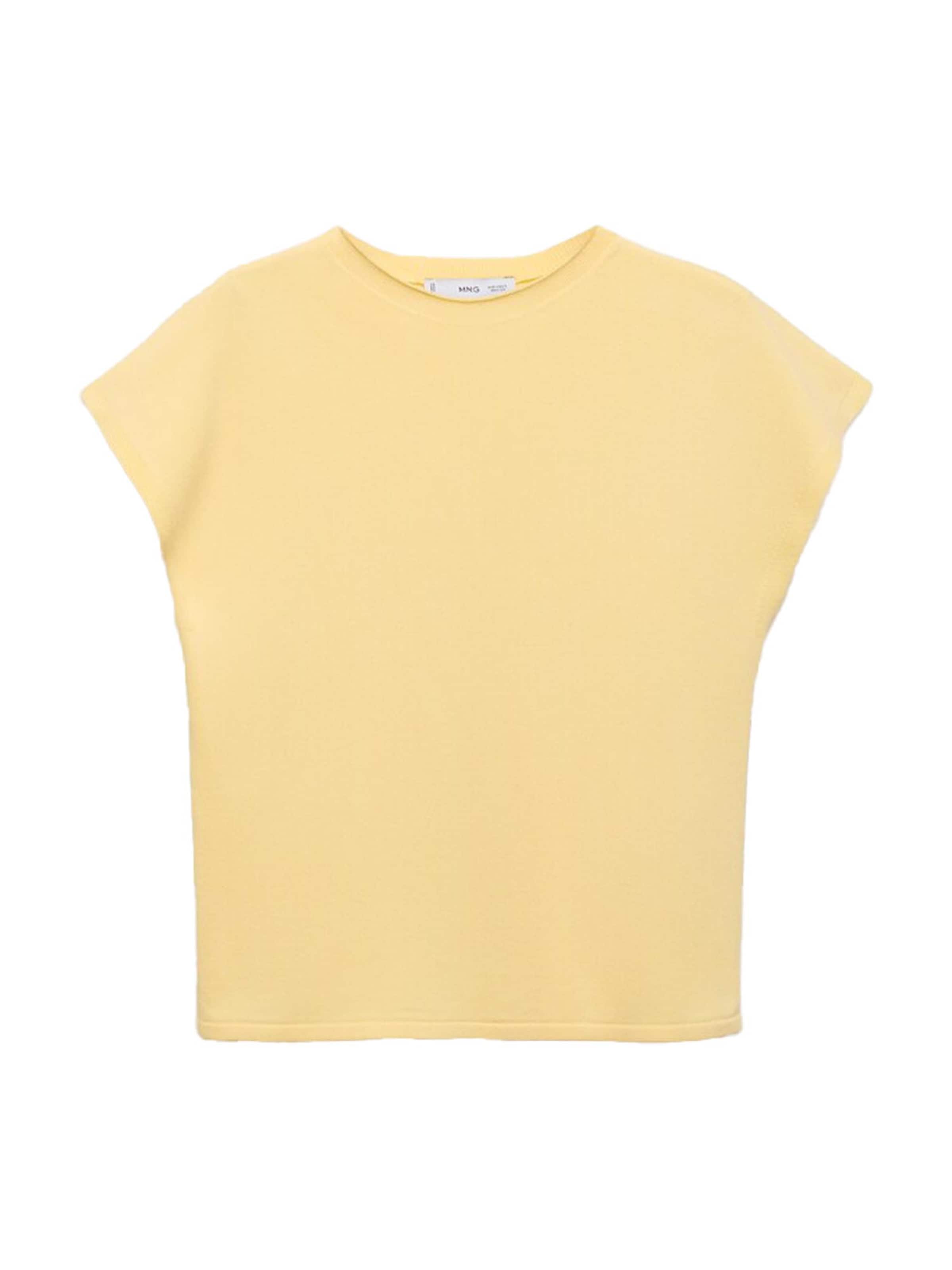 MANGO Knitted Top 'CAMIN' in Yellow: front