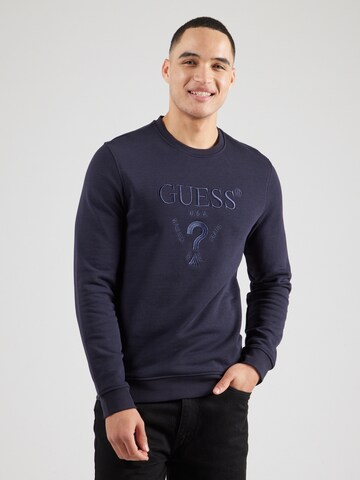 GUESS Свитшот 'BEAU' в Синий: спереди