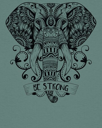T-shirt 'Mandala Elephant' Watapparel en vert