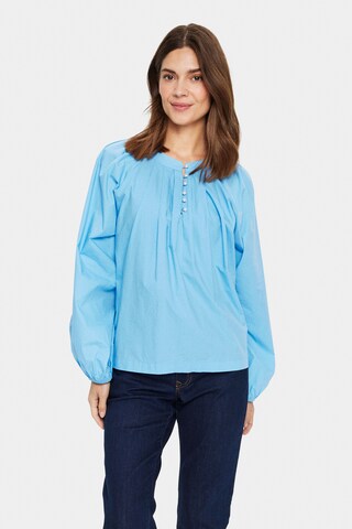 SAINT TROPEZ Blouse 'Ibel' in Blauw: voorkant