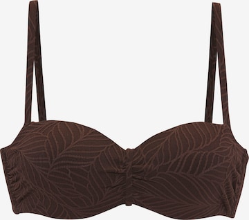 Hauts de bikini LASCANA en marron : devant