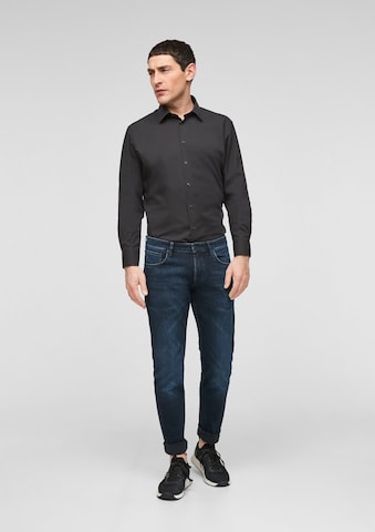 s.Oliver BLACK LABEL Slim fit Overhemd in Zwart