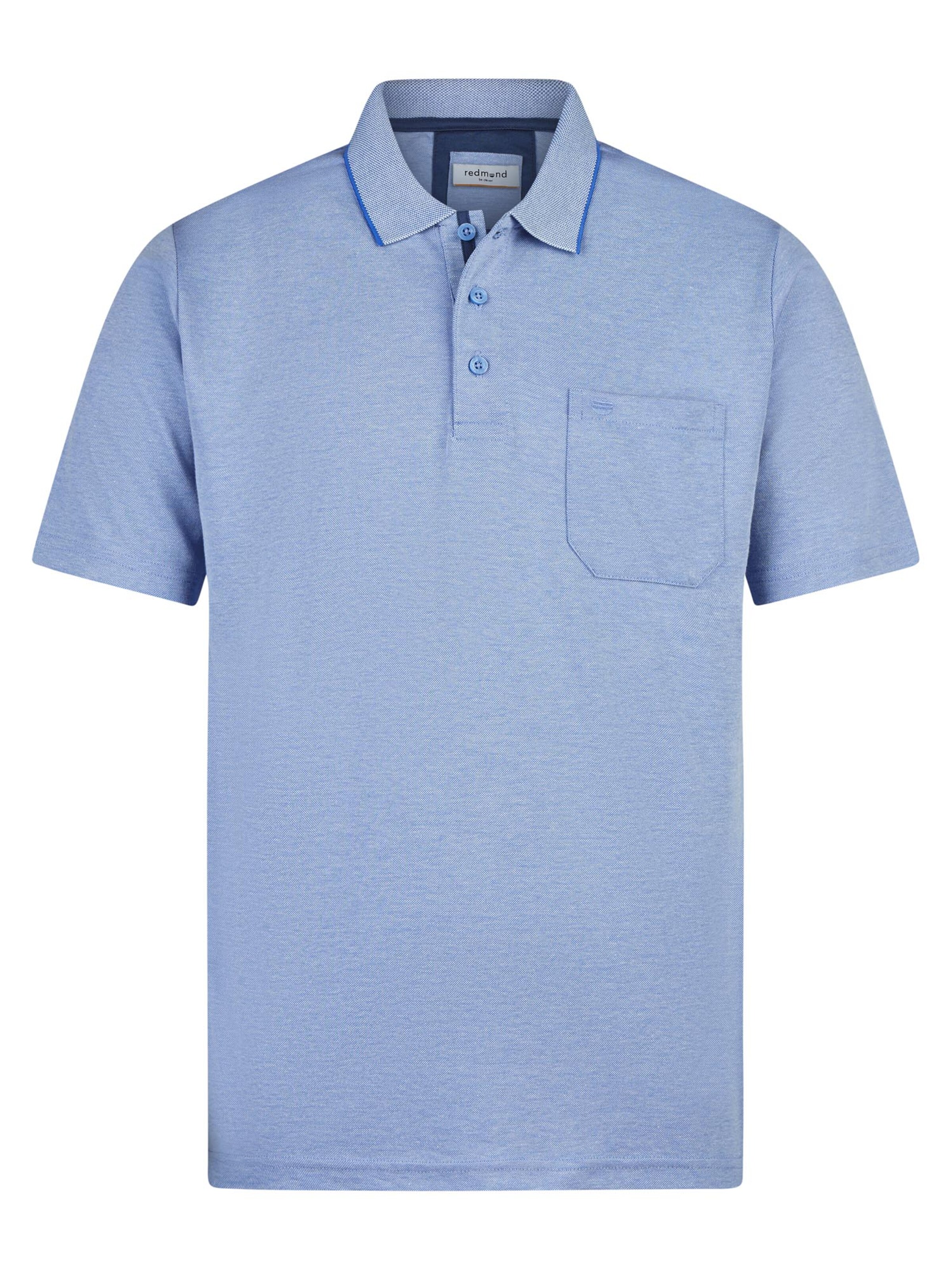 redmond Shirt 'Basic'‌‌‌‌‌ in Blau: Vorderseite