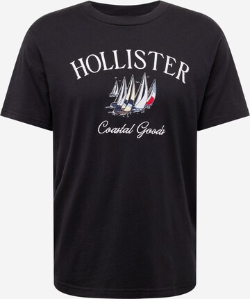 HOLLISTER T-shirt 'COASTAL' i svart: framsida