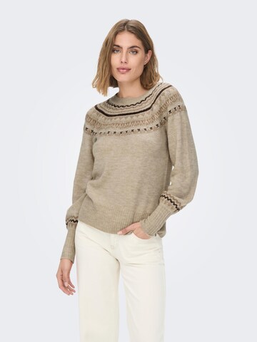 ONLY Trui 'LONA' in Beige: voorkant