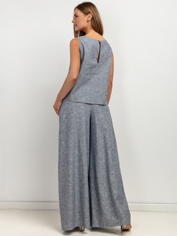 TESSITA Wide Leg Hose in Blau