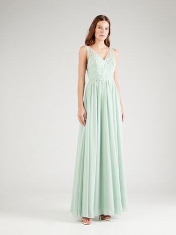 Unique Evening Dress in Green: front